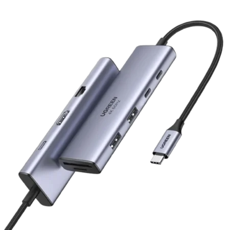 UGREEN 15375 Revodok 9-in-1 USB-C Hub with Gigabit Ethernet Adapter