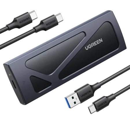 UGREEN 15512 M.2 NVMe SSD Enclosure 10Gbps USB-C Adapter – Aluminum Portable SSD Case