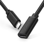 UGREEN 10387 USB-C Male to USB-C Female Gen 2 Extension Cable 1M – Black, 5A