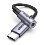UGREEN 80154 USB-C to 3.5mm Audio Adapter Cable 10cm – Aluminum Shell, Braided
