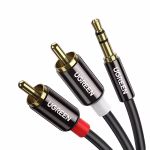 UGREEN 10590 3.5mm Male to 2RCA Male Audio Cable 3M – Black