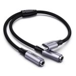 UGREEN 30732 USB Type-C to 2 × 3.5mm Female Audio Adapter Cable