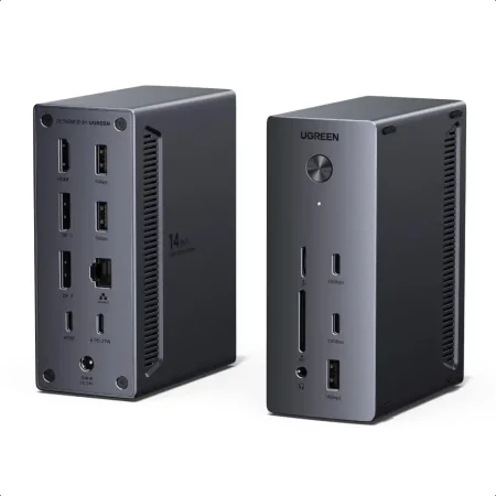 UGREEN 85489 14-Port USB-C Docking Station Triple 4K Display, 100W PD, 10Gbps